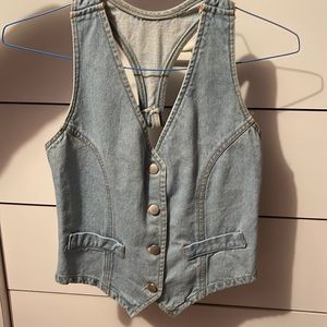 Womens denim vintage vest
